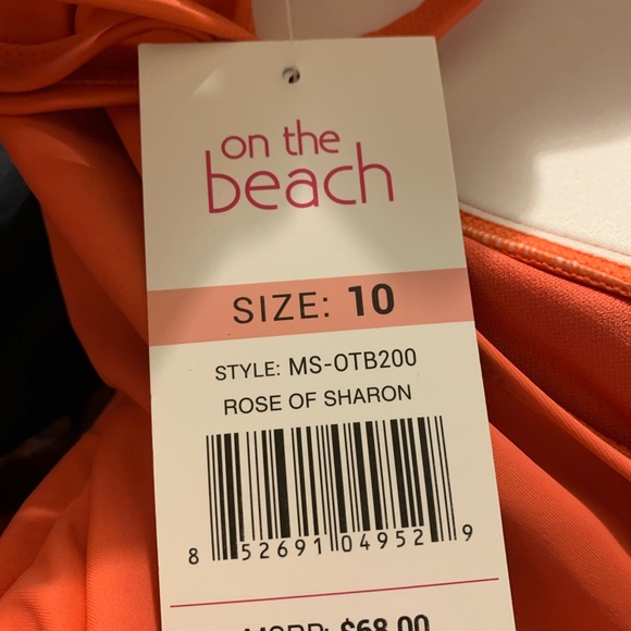 🌸NWT On the Beach Rose of Sharon One Piece 10 - Picture 3 of 3